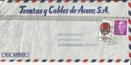 BARCELONA CC SELLO ESCUDO ALICANTE MAT HEXAGONAL CORREO AEREO - Covers