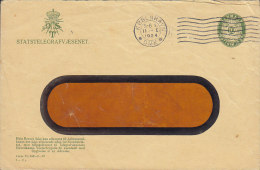 Denmark Postal Stationery Ganzsache Entier Private Print STATSTELEGRAFVÆSENET (8 - Cx) KØBENHAVN 1924 Cover (2 Scans) - Entiers Postaux