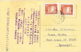 5645. Postal SZERENCS (Hungria) 1953 A España - Covers & Documents