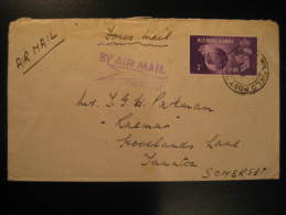 Field Post Office 1936 To Somerset Forces Mail Olympic Games Olympics London England GB UK Stamp On Air Mail Cover - Zomer 1948: Londen