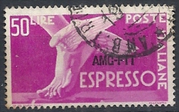 1952 TRIESTE A USATO ESPRESSO 50 LIRE - RR11873 - Eilsendung (Eilpost)
