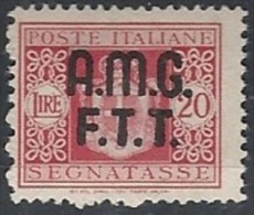 1947 TRIESTE A SEGNATASSE 20 LIRE MH * - RR11874 - Strafport