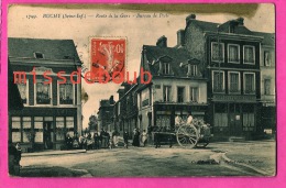 BUCHY - 76 -  Route De La Gare - Bureau De Poste Et Telegrahes - Attelage - 1912 - Buchy