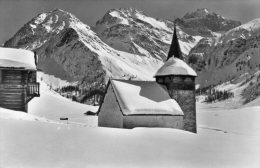 Cp , SUISSE , SERTIG , Kirchli Bei Davos Mit Mittagshorn , Plattenhorn U. Hoch-Ducan , écrite 1956 - Davos