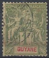 Guyane N° 42  Obl. - Usati