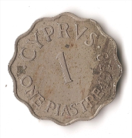 CHYPRE 1 PIASTRE  1938 - Cyprus