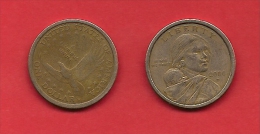 USA, 2000,  Circulated Coin 1$ - 2000-…: Sacagawea