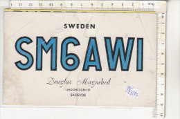 PO2337C# CARTE QSL - SWEDEN SM6AWI - DOUGLAS MAGNEHED SKOEVDE 1974 - Radio