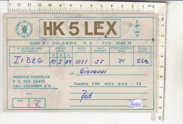 PO2342C# CARTE QSL - LIGA COLOMBIANA DE RADIO AFICIONADOS HK 5 LEX - COLOMBIA 1989 - Radio