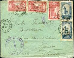 MAROC - N° 67(3) + 70(2), DU POSTE D'ALMGU N'T..., OBL. POSTE AUX ARMÉES / TADLA LE 27/3/1925, POUR GENEVE - B & RARE - Lettres & Documents