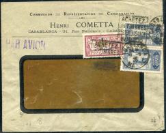 MAROC - N° 51 + 70 (2) SUR LETTRE AVION, OBL.DAGUIN FLAMME DE CASABLANCA LE 31/5/1928, POUR PARIS - B - Covers & Documents