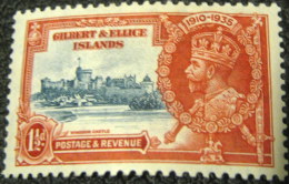 Gilbert And Ellice Islands 1935 King George V Silver Jubilee 1.5d - Mint - Gilbert- En Ellice-eilanden (...-1979)