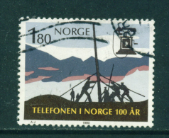 NORWAY - 1980  Telephone Centenary  1k80  Used As Scan - Oblitérés