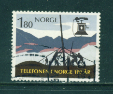 NORWAY - 1980  Telephone Centenary  1k80  Used As Scan - Oblitérés