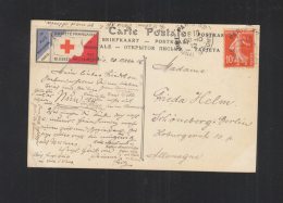 France CP Maison De Henri IV Croix Rouge Societe De Secours Aux Blesses Militaires 1912 - Red Cross