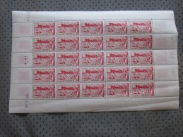 MAROC Ex Protectorat Français  Feuille 25 Timbres **  Coin Daté N° 272 Y/T  C/42 € Sheet Of 25 Stamps Rating:€ 42 - Unused Stamps