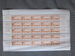 MAROC Ex Protectorat Français  Feuille 25 Timbres **  Coin Daté N° 271 Y/T  C/42 € Sheet Of 25 Stamps Rating:€ 42 - Unused Stamps