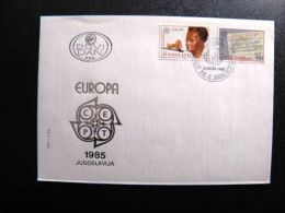 1985 Cover From Yugoslavia Music Europa Cept - Lettres & Documents