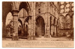 CP, BELGIQUE, VILLERS, Ruines De L'Abbaye De VILLERS, Eglise, Grande Nef Et Transept Droit, Vierge - Villers-la-Ville