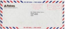 Toronto 1988 - Patons & Baldwins - Air Mail EMA Meter Freistempel - Lettres & Documents