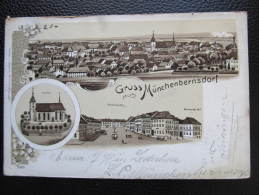 AK MÜNCHENBERNSDORF B.GREIZ 1900 Litho   //  D*9453 - Greiz