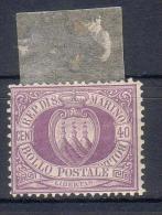 Rep. Di San Marino - 1877 - 40 Cent. Sass. 7 * (buona Centratura) - Nuevos