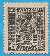 1918 SHS CROAZIA HRVATSKA JUGOSLAVIJA    HINGED - Nuevos
