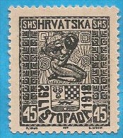 1918 SHS CROAZIA HRVATSKA JUGOSLAVIJA    HINGED - Ungebraucht