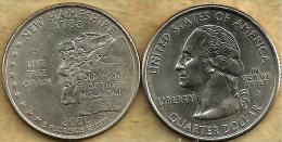 USA UNITED STATES 25 CENTS 1/4$ NEW HAMPSHIRE WRITING FRONT WASHINGTON BACK 2000D READ DESCRIPTION CAREFULLY !!! - 1999-2009: State Quarters