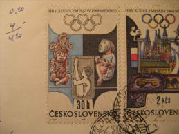 Prague 1968 HIGH DIVING Trampoline Jump Jumping Swimming Olympic Games Mexico Mejico Olympics Czechoslovakia Cover - Salto De Trampolin