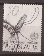 1962 JUGOSLAVIJA UNO KAMPF GEGEN MALARIA INSEKT MEDICINA MALATIA USED - Gebruikt