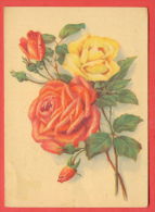 135621 / Flower Fleur Blute Roses Rosas Rose Rosen Rosier Rozen 1955 Stationery Entier Ganzsachen Russia Russie Russland - 1950-59
