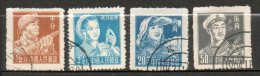 CHINE  Metiers 1957  N°1062-1064a 1067-1068 - Used Stamps