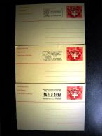 3 Stationery Cards From Switzerland Special Cancels - Brieven En Documenten