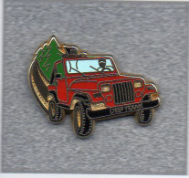 Pin´s  Arthus  Bertrand  Automobile  Jeep  Texan  Rouge - Arthus Bertrand