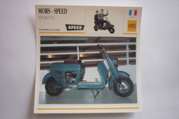 Transports - Sports Moto - Carte Fiche Technique( Mors-speed 115cm3 S 1 C - Tourisme-scooter - 1952 - Motorradsport