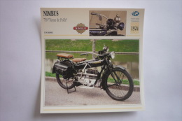 Transports - Sports Moto - Carte Fiche Technique( Nimbus 750 Tuyau De Poele - Tourisme - 1924 - Motorcycle Sport