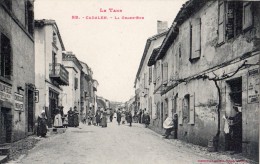 CADALEN LA GRAND'RUE TRES ANIMEE COMMERCES PUBLICITE CHOCOLAT MEUNIER - Cadalen