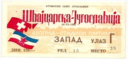 Sport Match Ticket UL000031 - Football (Soccer / Calcio): Switzerland Vs Yugoslavia 1951-06-24 - Tickets D'entrée