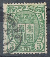 Sello Impuesto Guerra  5 Cts 1875. Fechador TORO (Zamora), Num 154 º - Tasse Di Guerra