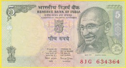 Billet De Banque Neuf - 5 Rupees - N° 8JG 634364 - Reserve Bank Of India - Inde - Inde