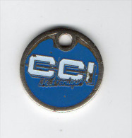 Jeton  De  Caddie  Argenté  C C I  électronique  ( Utilisé ) - Trolley Token/Shopping Trolley Chip