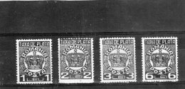 1947 -   FRAIS DES PAIEMENT  /  Couronne   Mi No 69/72 Et Yv 91/94 - Postage Due