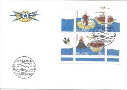 Reyhjavik 18 04 1994 Emission Conjointe Islande Irlande Feroe Saint Bernard Volcan Voilier Mouton Religion Catholique - FDC