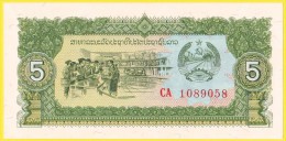 Billet De Banque Neuf - 5 Kip - N° CA 1089058 - Banque Nationale Du Laos - 1979 - Laos