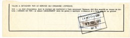 Talon De Formule D´examen Cachet De Gare JAMIOULX No 2 En 1995  -- UU736 - Other & Unclassified