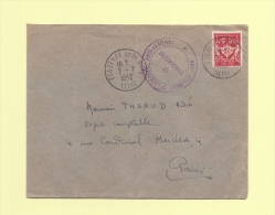 Fontenay Sous Bois - Regiment D Artillerie Anti Aerienne - 2-7-1952 - Timbre FM - Timbres De Franchise Militaire