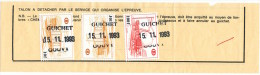 Talon De Formule D´examen Cachet De Gare Guichet GOUVY En 1993  -- UU747 - Autres & Non Classés