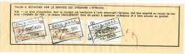 Talon De Formule D´examen Cachet SNCB P.S. MONS En 1984  -- UU754 - Altri & Non Classificati