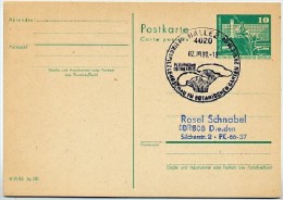 Pilzlehrschau Halle 2.10.1990  !! Auf  DDR Postkarte P79 - Cartes Postales - Oblitérées